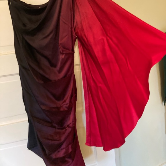 Ombré Nicole Miller one-shoulder matador gown - 10 - Picture 2 of 3